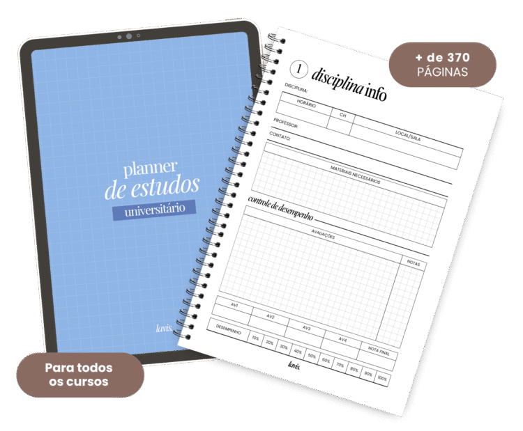 Planeje seus estudos, acompanhe prazos e mantenha o foco com o Planner Universitário - pensado especialmente para a rotina acadêmica (1)