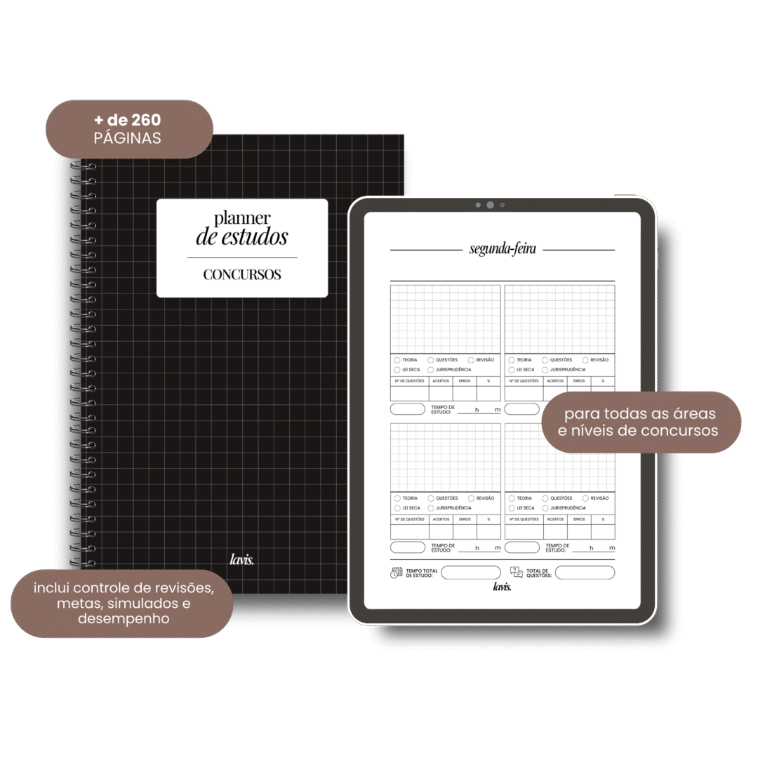 Planeje seus estudos, acompanhe prazos e mantenha o foco com o Planner Universitário - pensado especialmente para a rotina acadêmica